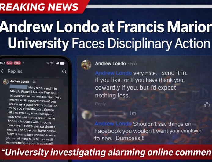 ANDREW LONDO'S SOCIAL MEDIA RANT RAISES CONCERNS AT FRANCIS MARION UNIVERSITY